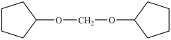 The compound below is classified as what type of compound?   A) an acetal B) a hemiacetal C) an ether D) a cyclic acetal E) an acetal and an ether