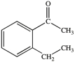 What is the name of the compound below?   A) 2-ethylbenzenone B) 2-ethylacetophenone C) 2-ethylacetobenzone D) 2-ethylphenone
