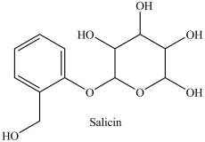 Salicin is a naturally occurring pain reliever isolated from the bark of willow trees. Which statement concerning the functional groups present in salicin is incorrect?   A) It contains an acetal. B) It contains an alcohol. C) It contains a hemiacetal. D) It contains a phenol.