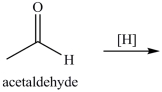 The reduction of acetaldehyde is an important biochemical reaction. Which of the following is the product of its reduction?   A)    B)    C)    D)   
