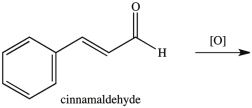 What product results when cinnamaldehyde is oxidized?   A)    B)    C)    D)   