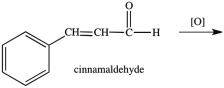 What product results when cinnamaldehyde is oxidized?   A)    B)    C)    D)   