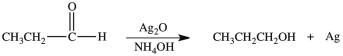 The reaction below illustrates oxidation by Tollens' reagent.