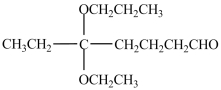 The IUPAC name of the molecule below is 3-ethoxy-3-propoxy-7-heptanal.  