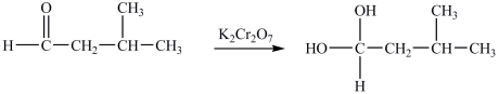 Oxidation of the aldehyde below gives the indicated product.  