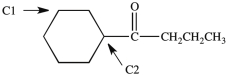 Which, if any, of the labeled carbon atoms in the compound below is a chirality center?   A) C1 is a chirality center and C2 is not a chirality center. B) C1 is not a chirality center and C2 is a chirality center. C) C1 and C2 are both chirality centers. D) Neither C1 nor C2 are chirality centers.
