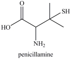 Penicillamine is used to treat arthritis. How many chirality centers are present in penicillamine?   A) 0 B) 1 C) 2 D) 3 E) more than 3
