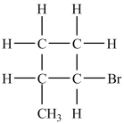 The alkyl bromide below contains one chirality center.  