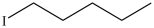 What is the common name of the compound below?   A) pentyl iodide B) 5-iodopentane C) hexyl iodide D) iodyl pentane