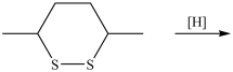 What dithiol is formed when the cyclic disulfide shown below is reduced?   A)    B)    C)    D)   