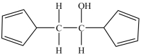 Including stereoisomers, there are two possible products when the compound below is dehydrated with H<sub>2</sub>SO<sub>4</sub>.  