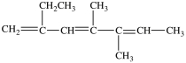 The IUPAC name of this compound is 3, 4-dimethyl-2, 4, 6-octatriene.  