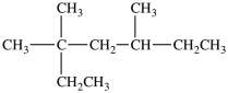 What is the IUPAC name of this molecule?   A) 2, 4-dimethyl-2-ethylhexane B) 2-ethyl-2, 4-dimethylhexane C) 3, 3, 5-trimethylheptane D) 5-ethyl-3, 5-dimethylhexane