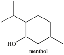 What is the classification of the carbon atom that bonded to the -OH group in menthol?   A) primary B) secondary C) tertiary D) quaternary