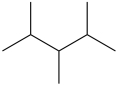 The molecule below contains 1°, 2°, and 3°carbon atoms, but no 4° carbon atoms.  