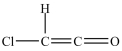 What is the shape around each carbon atom in the structure shown below?   A) The shape around each carbon atom is tetrahedral. B) The shape around each carbon atom is bent. C) The shape around the left carbon atom is tetrahedral and bent around the right carbon atom. D) The shape around the left carbon atom is trigonal planar and bent around the right carbon atom. E) The shape around the left carbon atom is trigonal planar and linear around the right carbon atom.