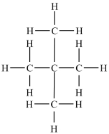 What is the condensed formula for the molecule shown below?   A)    B) (CH<sub>3</sub>) <sub>4</sub>C C) (CH<sub>3</sub>) <sub>2</sub>(CH<sub>2</sub>) <sub>2</sub>CH<sub>3</sub> D) CH<sub>3</sub>CCH<sub>3</sub>CH<sub>3</sub>CH<sub>3</sub>