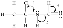 What are the bond angles in the structure shown below?   A) Angle 1 = 109.5°, Angle 2 = 109.5°, and Angle 3 = 109.5° B) Angle 1 = 109.5°, Angle 2 = 120°, and Angle 3 = 120° C) Angle 1 = 109.5°, Angle 2 = 90°, and Angle 3 = ~109.5° D) Angle 1 = 109.5°, Angle 2 = ~109.5°, and Angle 3 = 120°