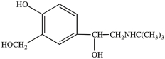 Albuterol (trade names: Proventil and Ventolin)is a bronchodilator, a drug that widens airways, thus making it an effective treatment for individuals suffering from asthma. The functional groups in the albuterol molecule (structure shown)are _____.  