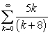 Determine if   converges or diverges. If convergent, find the sum of the series. A)  converges with sum =   B)  converges with sum =   C)  converges with sum =   D)  diverges