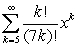 Determine the radius and interval of convergence.   A)      B)      C)      D)    converges for  