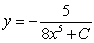 The differential equation is separable. Find the general solution in an explicit form.   A)    B)    C)    D)   