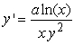 Find the solution to the following separable differential equation.   , a is a constant. A)    B)    C)    D)   