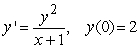 Solve the following initial value problem explicitly.   A)    B)    C)    D)   