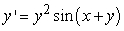 Use your calculator to construct the direction field for the following differential equation. [Use the standard zoom window.]  