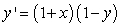 Use the direction field below to sketch a solution curve and estimate the initial value y(0) for the differential equation   , such that the solution curve passes through the point (-1,-2).  