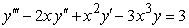 Write the following third-order equation as a system of equations.  