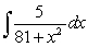 Evaluate the integral.   A)    B)    C)    D)   
