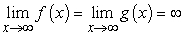 Determine which function  dominates , where we say that the function f(x) dominates the function g(x) as   if   and either   Show all work.  