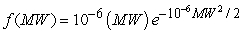 A given sample of a particular polymer will have molecules with a range of molecular weights, MW. If the molecular weight pdf is   , what fraction of the molecules will have a molecular weight less than 500? Round your answer to three decimal places. A)  0.118 B)  0.882 C)  0.221 D)  0.000