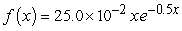 The pdf describing the chance that a given insect will die at a particular age, x days, is   . What is the chance the insect will live between 1 and 5 days? Round your answer three decimal places. A)  0.287 B)  0.622 C)  0.910 D)  0.524