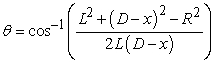 A flywheel of radius r is driven by a reciprocating shaft S and a linking arm L (see figure below) .   If x represents the displacement of the shaft from its leftmost position, then the angle   between the linking arm and the centerline of the shaft is   . Find the maximum value of   . A)    B)    C)    D)   