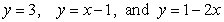 Identify the graph and area of the region bounded by the curves   . The figures below are not necessarily to scale. A)  area =     B)  area =     C)  area =     D)  area =    