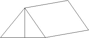 A 2-person tent has a rectangular base   and rises to a single point 5' up. Compute the volume of the tent.   7 ft 8 ft A)  75 ft<sup>3</sup> B)  70 ft<sup>3</sup> C)  140 ft<sup>3</sup> D)  280 ft<sup>3</sup>