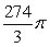 Find the volume of the solid formed by revolving the region bounded by   about x = 5. A)    B)    C)    D)   