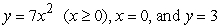 A solid shape described as the region bounded by   revolved around the y-axis, needs to have 1/4 of its volume trimmed off to meet a weight restriction. This will be done by reducing the radius of the piece - in other words, the resulting shape will be described as above, but with the region also bounded by x = q. Find the resulting radius, q. A)    B)    C)    D)   