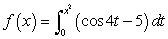 Find the derivative   .   A)  cos 4x<sup>2</sup> - 5 B)  2x(cos 4x<sup>2</sup> - 5)  C)  -sin 4x<sup>2</sup> D)  -2sin 4x<sup>2</sup>