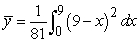 The location   of the center of gravity (balance point) of a flat plate bounded by   and the   -axis is given by   and   For the isosceles triangle bounded below by the   -axis and above by the function   (for   ), use symmetry to argue that   and   . Compute   .
