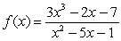 Determine the equation of the slant asymptote of   . A)    B)    C)    D)   