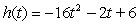 The height of an object at time t is given by   . Determine the object's velocity at t = 4. A)  130 B)  -136 C)  -130 D)  -66