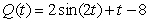 The total charge in an electrical circuit is given by   . The current is the rate of change of the charge,   . Determine the current at   (Round answer to 2 decimal places.)  A)    B)    C)    D)   
