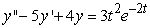 Identify the form of a particular solution to the equation   . A)    B)    C)    D)   