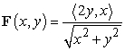 Sketch several vectors in the vector field   . A)    B)    C)    D)   