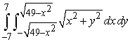Evaluate   by converting to polar coordinates. A)    B)    C)    D)   