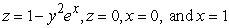 Compute the volume of the solid bounded by the given surfaces.   A)    B)    C)    D)   