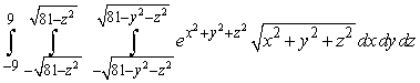 Evaluate the iterated integral   by changing coordinate systems. A)    B)    C)    D)   